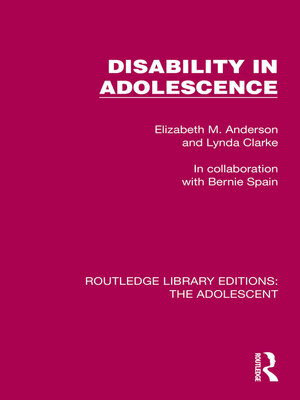 cover image of Disability in Adolescence